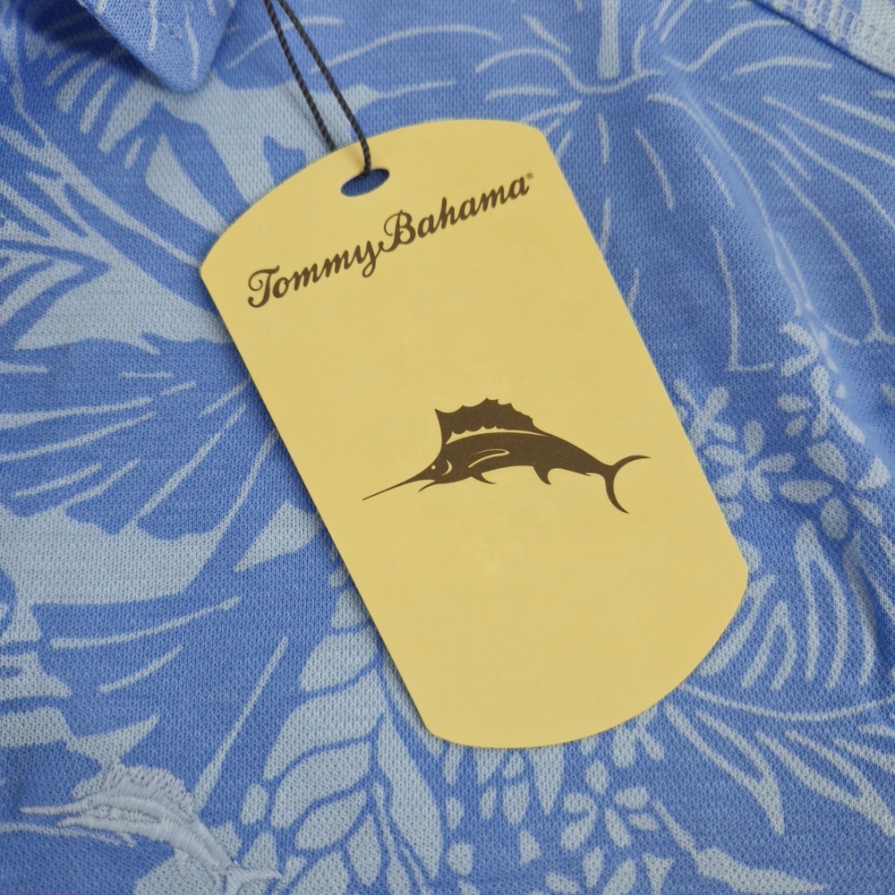 Tommy Bahama Men's Size Small Big Sky Blue Polo Luxury Travel Vacation Beach - Picture 5 of 8